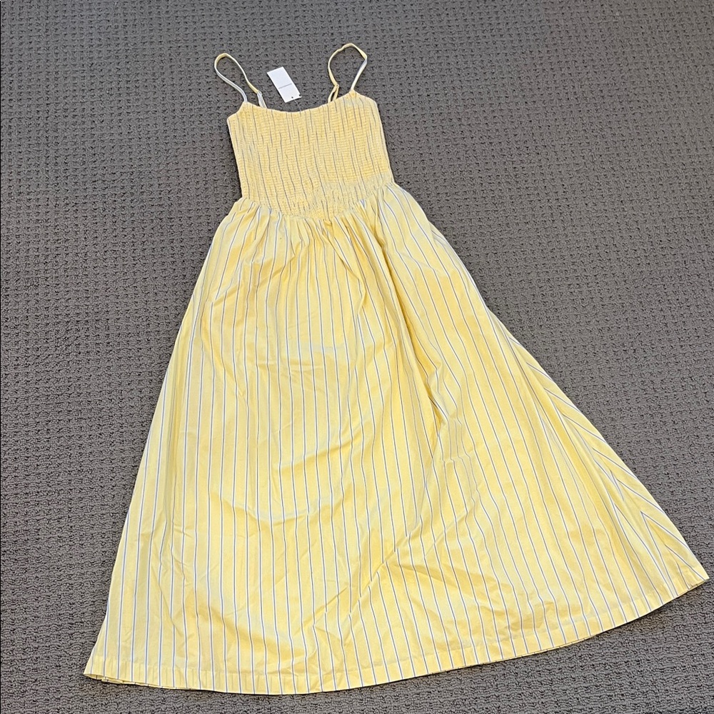Abercrombie & Fitch Yellow Striped Maxi Dress - Picture 2 of 2